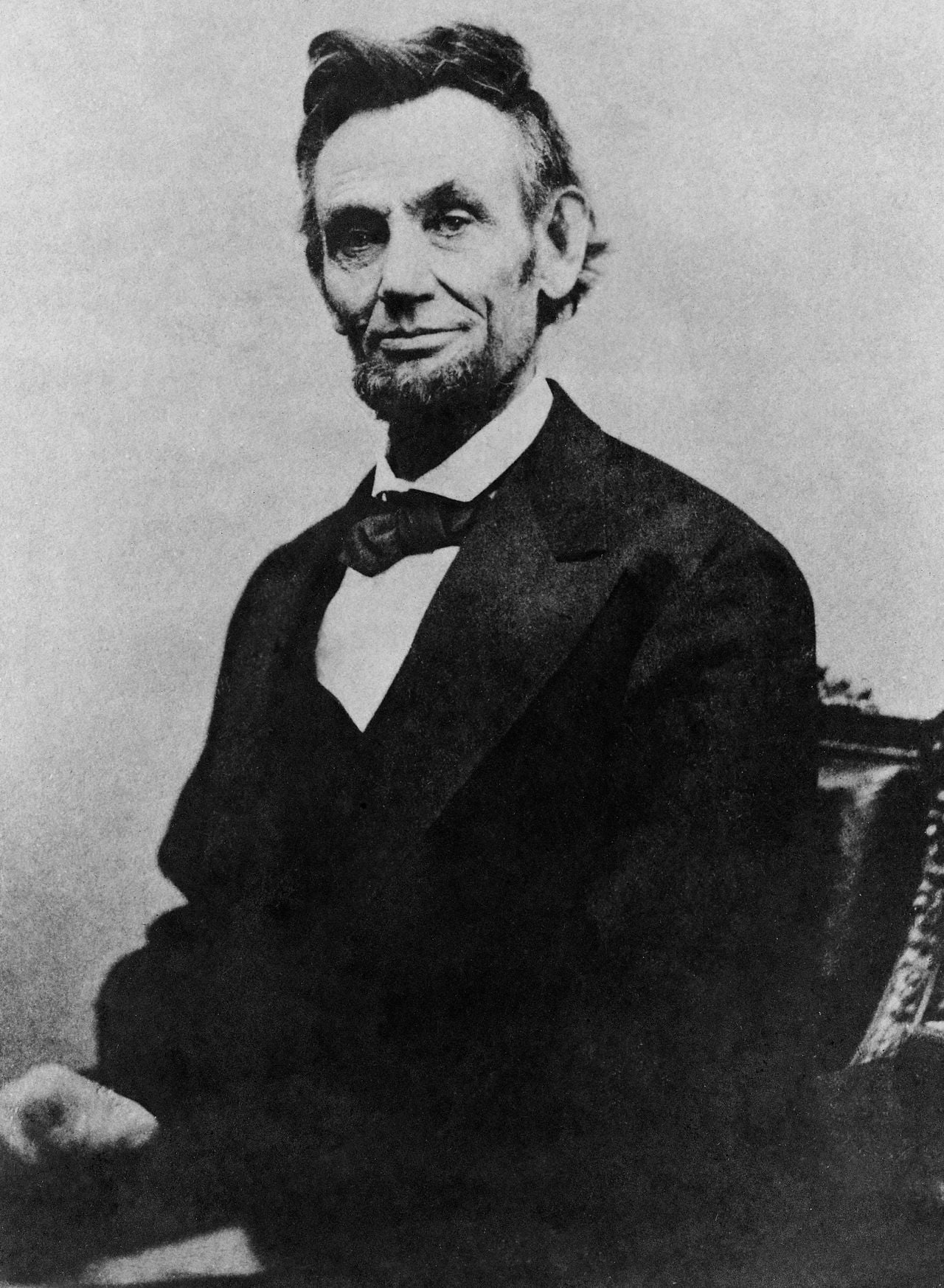A portrait of Abraham Lincoln in the final year of the Civil War. Taken in February 5th, 1865.