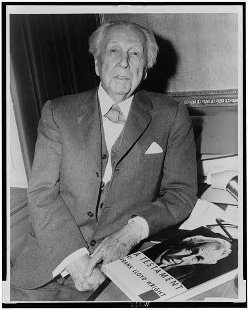 Frank Lloyd Wright portrait in 1957