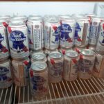 Pabst Blue Ribbon cans