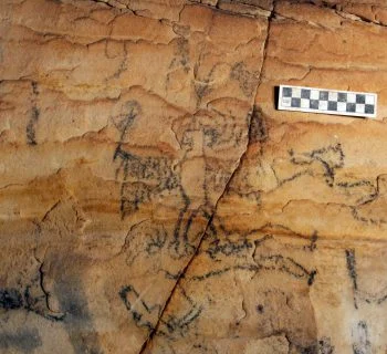 Picture Cave in Warren County Missouri pictoglyph