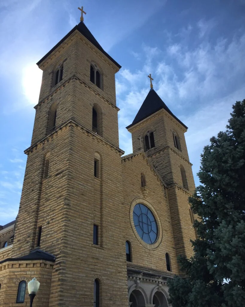 The historic Cathedral of the Plains in Victoria, Kansas.