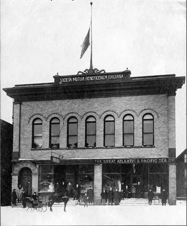 The exterior of the Italian Hall where the Italian Hall Disaster took place in 1913.