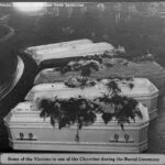 A photo of coffins of the victims of the Italian Hall disaster. 1913.